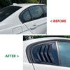 BMW 3 Series E90 2 x Gloss Black Rear Side Window Shutter Covers (2005-12)