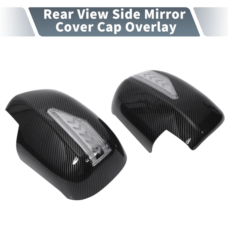 Lexus RX330 RX350 Rearview Mirror Cover Overlay 2 x Black Carbon Fiber (2003)