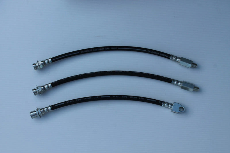 Chevy Impala, Bel Air (1 / 69-12 / 70) Drum Brakes Brake Hose Set (3)
