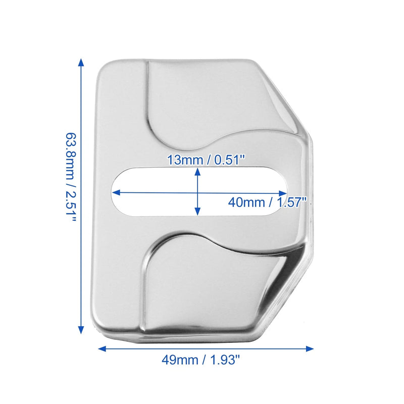 Volvo S90 (2017-2023) Silver Tone 4 x Auto Door Lock Latch Covers