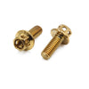 Motorcycle Bolts 14pcs Gold Tone M6 x 15 Stainless Steel Titanium Plated