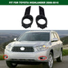 Toyota Highlander 2 x Pair Front Fog Lights Covers Bezels Black (2008–2010)