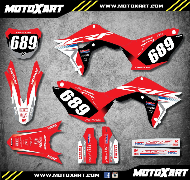 Honda CRF 450 Full Custom Graphic PRO Style Sticker Kit (2017-2019)