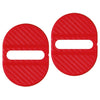 4 x Universal Red Carbon Fiber Scuff Plate Door Lock Covers