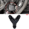 Make & Model 8AN Black Y Fuel Block Flare Union Fitting