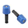Universal Motorcycle 1in Blue Handlebar Hand Grips & End Caps (All Years)