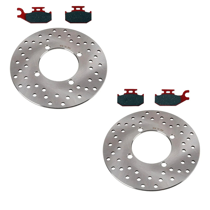 Suzuki King Quad 400 4x4 2 x Front Brake Rotors & Semi-Metallic Pads (2008–2024)