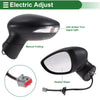 Ford Fiesta MK7 Manual Folding Black Left Side Door Mirror (2017-2019)