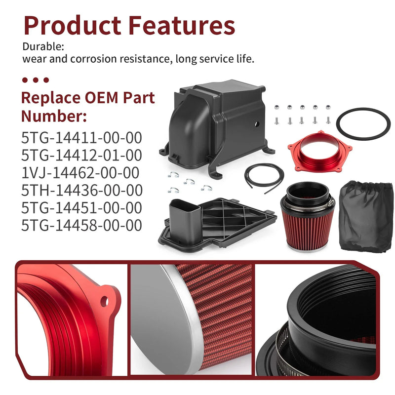 Yamaha YFZ450 YFZ450X Air Filter Kit & Box Cover Seal (2004–2013)