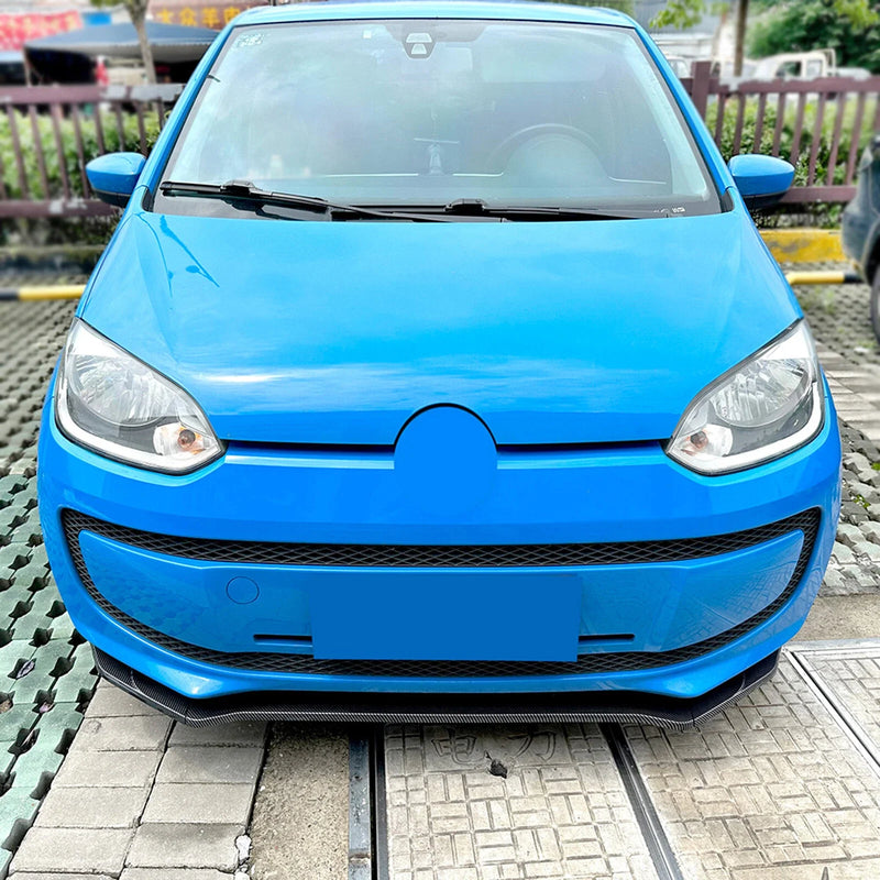 VW UP (2011-2015) 3 x Carbon Style Bumper Spoiler Lip Splitter