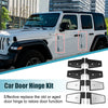Jeep Wrangler JK (2007-2018) Stainless Steel 8pcs Car Door Hinge Kit w/ Bolts