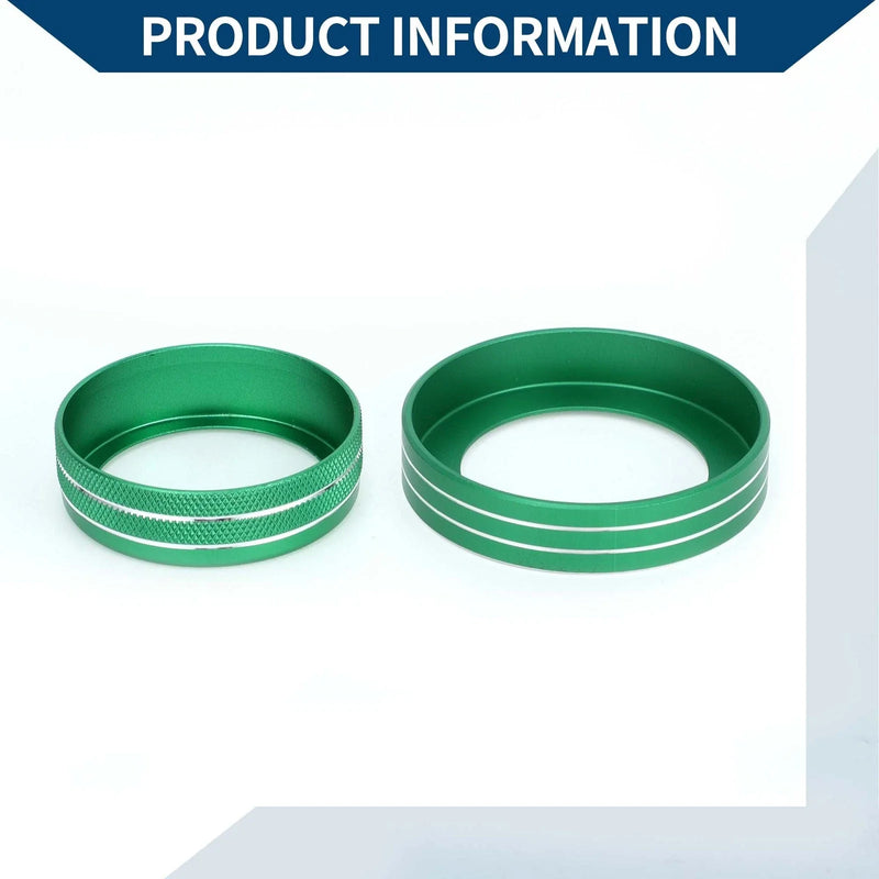 Ford Mustang 2015-2021 - 3 x Green Covers Headlight Switch Knob Cover