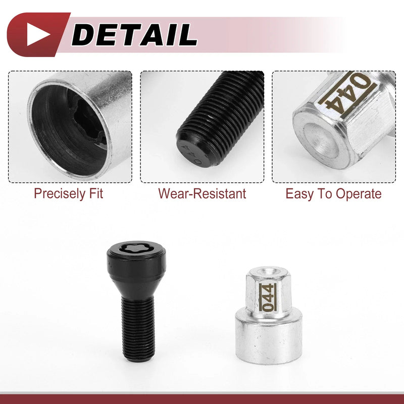 BMW 1 Set Wheel Lock Lug Nut Anti-theft Key Socket M14x1.25 Bolt