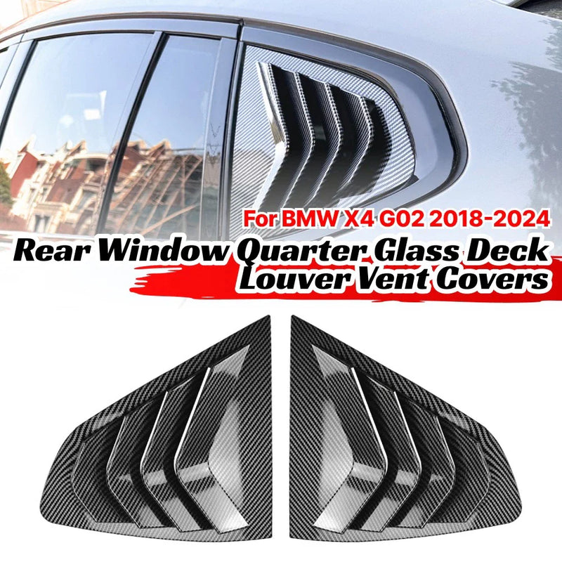 BMW X4 Air-intake Rear Window Quarter Glass Duct Vent Covers (2018-2024)