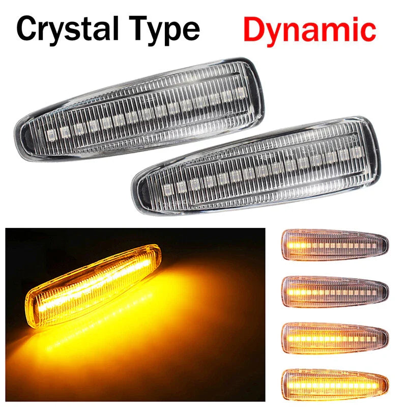 Mitsubishi Lancer EVO X LED Fender Side Marker Turn Signal Light Clear (08-17)