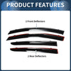 Ford Focus Sedan 2019 Side Window Vent Visors Black Set Window Deflectors