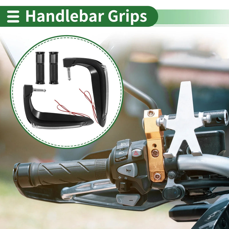 Motorcycle Hand Grips Cover Kit Handlebar Side Checkered