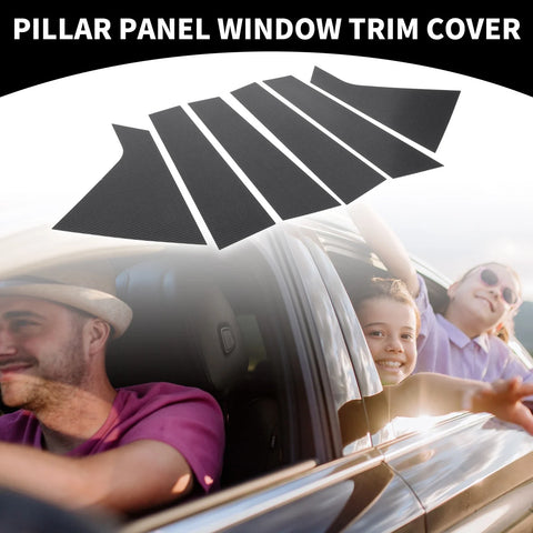 Chevrolet Impala (2014-2020) Carbon Fiber 6pcs Pillar Window Trim Cover
