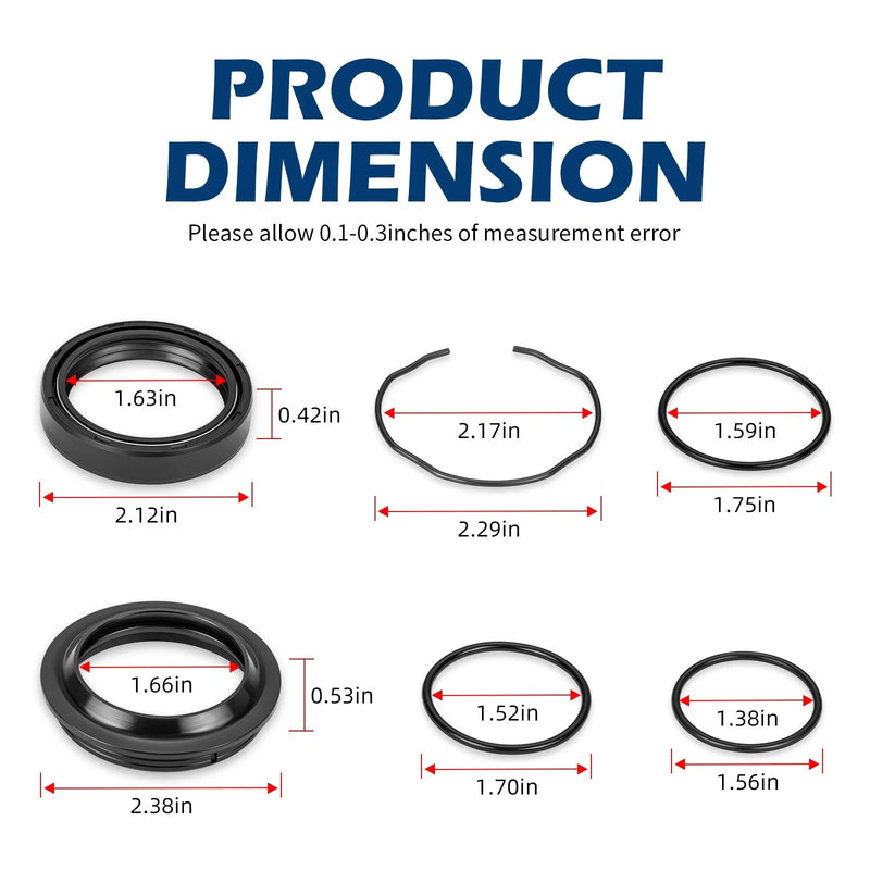 Suzuki GSXR600 / GSXR750 Front Fork Dust Seal Kit (2004-2005)