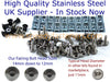 Aprilia RS125 Fork head screws stainless windshield kit (2006–2012)