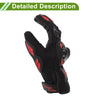 Gloves XL Motorcycle Breathable Full Finger Nylon Outdoor Red 1 Pair