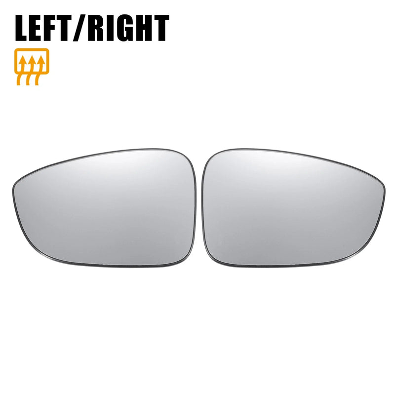 Honda Accord Left Right White Mirror Glass w/ Back Non-heated (2018-2022)