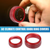 Dodge Durango Knob Covers 3 x Car AC Radio Switch Decals Red (2014 - 2020)