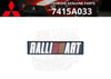 Mitsubishi Lancer Rear Ralliart Mark Emblem