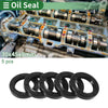Oil Seal 30x45x8mm Seal Ring NBR Rubber Black 5 Pcs