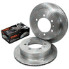 Toyota Prado 120 Series Rear Disc Rotors & Brake Pads Slotted Drilled (2002-2009)