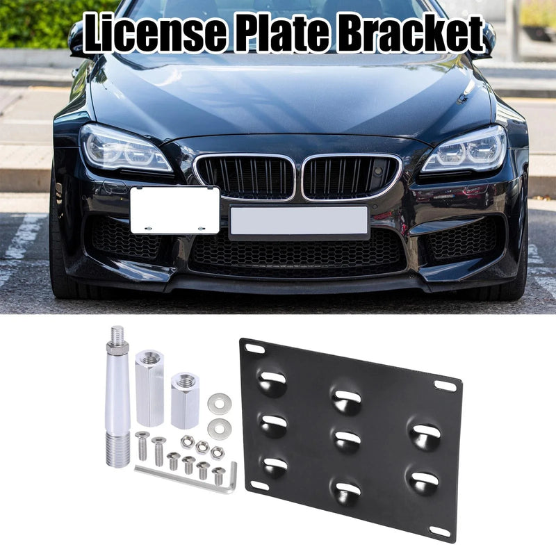 Front Bumper Tow Hook License Plate Mount Bracket