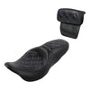 Harley Road Glide Two-Up Driver Passenger Seat w/ Backrest Pad (2014-2023)
