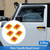 Jeep Wrangler JL (2018-2022) - ABS Yellow 5 Pcs Door Bowl Cover Trim