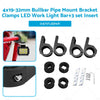 Work Light Bar 4 x 19-32mm Bullbar Pipe Mount Bracket Clamps