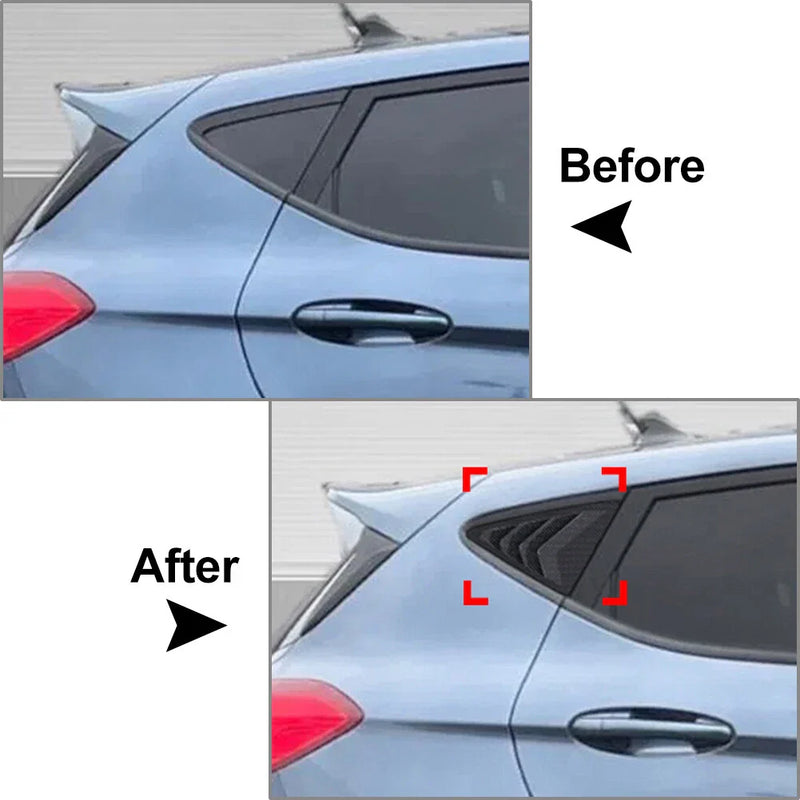 Ford Fiesta Glossy Black Rear Window Louver Cover (2018-2024)
