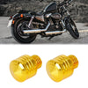 2 x 10mm Mirror Hole Plugs Normal Screw Yellow Universal