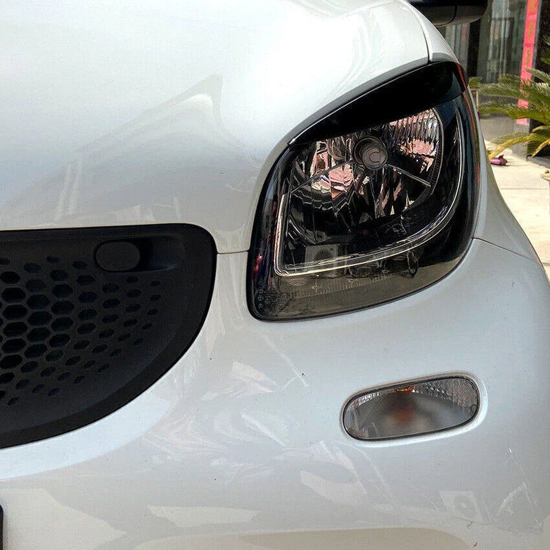 Mercedes Benz Smart Headlight Eyelid Trim Glossy Black (2014-2021)
