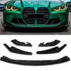 BMW G80 M3 G82 M4 (2021-2025) Black 5 x Front Bumper Spoiler Lip Splitters