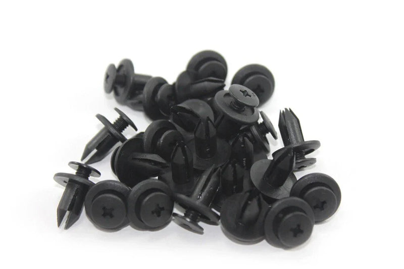 Motorcycle 25 x 6mm M6 Screw Rivet Scrivet Panel Bumper Clips