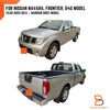 Nissan Navara D40 2005-2014 Narrow Body 2DR Cab Black Fender Flare Arch