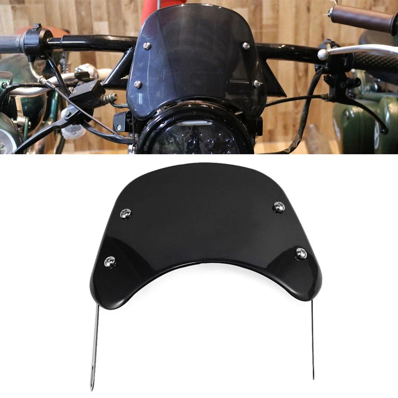 Universal Fit Motor Black 5-7'' Round Headlight Windscreen