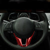Mazda 3 Axela Red Carbon Fiber Steering Wheel Panel Cover (2014-2016)