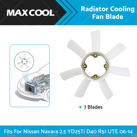 Nissan Navara D40 R51 06-14 7 Blade Radiator Cooling Fan