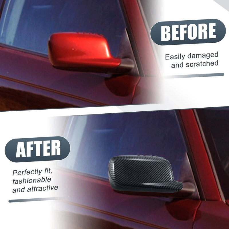 BMW 3 Series 7 Series Rearview Mirror Cover Cap Black Carbon Fiber