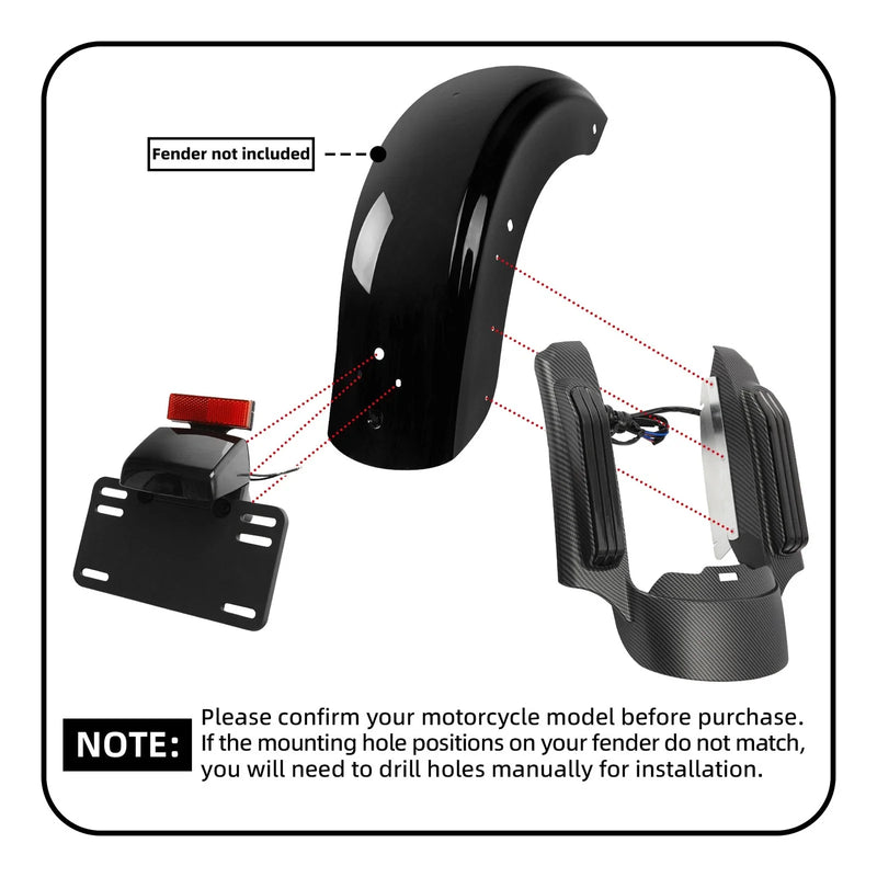 Harley Davidson Touring Street Glide Rear Fender Fascia (2014-2024)