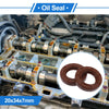 Oil Seal 2 x Pcs Seal Ring Rotary Shaft Seal FKM Rubber 20x34x7mm Brown