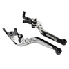Kawasaki Z1000 ZX6R 2007-2018 Silver Extendable Brake Clutch Levers