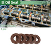 Oil Seal 20x40x8mm FKM Rubber Brown High Pressure 5 Pcs