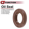 Oil Seal Rotary Shaft Seal FKM Rubber 17x30x5mm Brown 2 x
