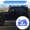 Reflective Bumper Decal Reflective Blue Square Hollow Motorcycle Pattern